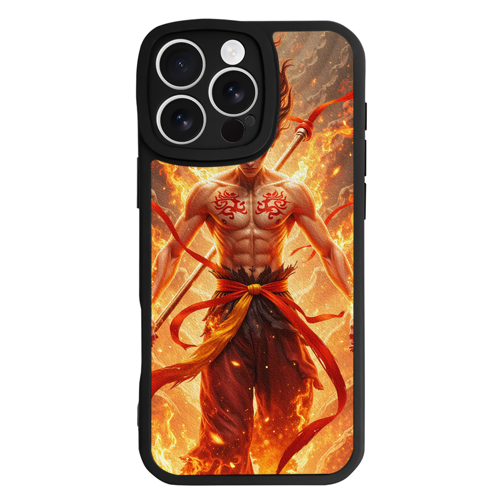 （画像用） Ne Zha 2 ナタ 魔童の大暴れ 【iPhone 16シリーズ対応】シリコンスマホケース（レザー調） 材質：シリコン
